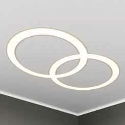 Светильник светодиодный RVE-LBX-CHAIN-2X-1996-VG (Цепь из двух колец 1996х1246х80мм S50мм 180Вт встраиваемый под шпаклевку 4000K Белый) Светильник светодиодный RVE-LBX-CHAIN-2X-1996-VG (Цепь из двух колец 1996х1246х80мм S50мм 180Вт встраиваемый под шпаклевку 4000K Белый)