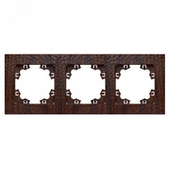 Рамка фактурная 3 поста универсальная UNIVersal Афина венге (еврослот) Рамка фактурная 3 поста универсальная UNIVersal Афина венге (еврослот)