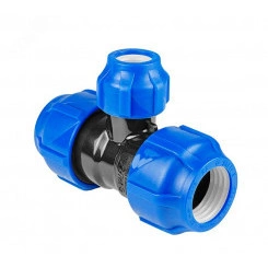 Тройник переход компрес ПНД 40-20-40 Тройник переход компрес ПНД 40-20-40