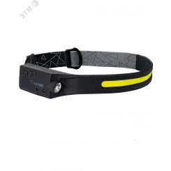 Фонарь налобный аккум сенсорн/20ВтCOB+2ВтXPE/Li-po 102540 1200mAh/гибк корп/USBtC