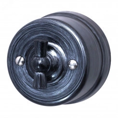 Выключатель Лизетта 1кл. проходной, пластик,  Серебряный Век