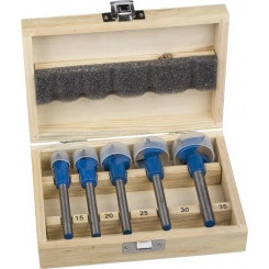 Набор сверл форстнера 15-20-25-30-35 мм композитных, твердосплавные резцы, 5 шт