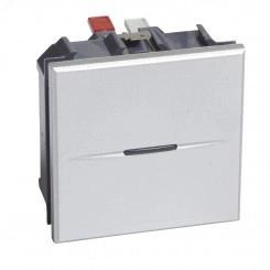 Axolute. Переключатель аксиальный одноклавишный 10А 250В. Автоматические клеммы. 2 модуля. Цвет Алюминий Axolute. Переключатель аксиальный одноклавишный 10А 250В. Автоматические клеммы. 2 модуля. Цвет Алюминий