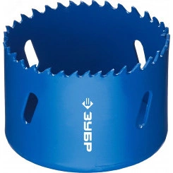 Коронка биметаллическая 64мм, быстрорежущая сталь Коронка биметаллическая 64мм, быстрорежущая сталь