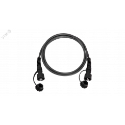 Патч-корд промышленный F/UTP 4 пары, Кат.6 2хRJ45/8P8C, T568B, 26AWG (7х0,160мм), IP67 с защитной крышкой, PUR, черный, 2м Патч-корд промышленный F/UTP 4 пары, Кат.6 2хRJ45/8P8C, T568B, 26AWG (7х0,160мм), IP67 с защитной крышкой, PUR, черный, 2м