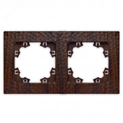 Рамка фактурная 2 поста универсальная UNIVersal Афина венге (еврослот) Рамка фактурная 2 поста универсальная UNIVersal Афина венге (еврослот)