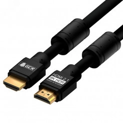 Кабель HDMI 2.1 19М на 19М, ферритовые кольца, 0.5 м., AL черный