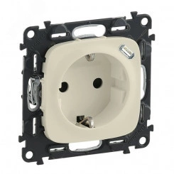 Valena ALLURE.Розетка комбинированная 2К+З 16А ~250В со встроенным зарядным устройством USB C 1.5А 5В.С лицевой панелью.Слоновая кость Valena ALLURE.Розетка комбинированная 2К+З 16А ~250В со встроенным зарядным устройством USB C 1.5А 5В.С лицевой панелью.Слоновая кость