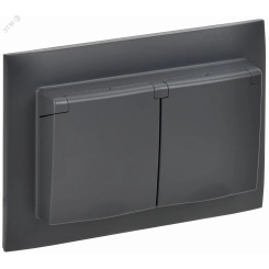 SKANDY Розетка 2-местная и крышкой 16А в сборе IP44 SK-R12T титан IEK SKANDY Розетка 2-местная и крышкой 16А в сборе IP44 SK-R12T титан IEK