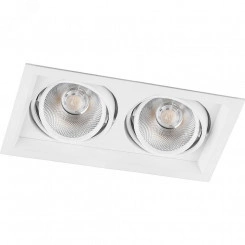 Светильник светодиодный ДВО-2х12w 4000K 2160Лм поворотный прямоугольный белый