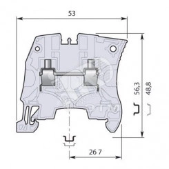 Клемма винтовая ZS10-RD 10мм.кв. красная