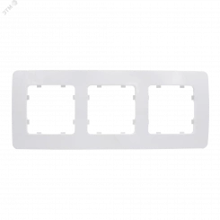 Рамка трехместная, скрытой установки, цвет белый