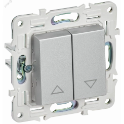 SKANDY Выключатель жалюзи 10А SK-V12S серебряный IEK SKANDY Выключатель жалюзи 10А SK-V12S серебряный IEK