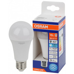 Лампа светодиодная LED 15Вт Е27 6500К 1521Лм груша 220В (замена 150Вт) OSRAM