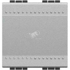 LivingLight Кнопка с винтовыми клеммами 2 модуля алюминий LivingLight Кнопка с винтовыми клеммами 2 модуля алюминий