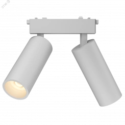 Светильник светодиодный трековый Accent X2 для магнитной системы Galakti 122x26x155 мм 2x9 Вт 3000 K белый CRI>91