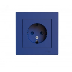ATLASDESIGN РОЗЕТКА с заземлением со шторками, 16А, в сборе, АКВАМАРИН ATLASDESIGN РОЗЕТКА с заземлением со шторками, 16А, в сборе, АКВАМАРИН