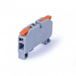 Клемма соединительная универсальная проходная 1 полюс с рычагом на DIN-рейку 6.0 (1шт) Клемма соединительная универсальная проходная 1 полюс с рычагом на DIN-рейку 6.0 (1шт)