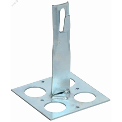 Держатель проводника круглого 6-8мм для плоской кровли h=90мм оцинкованная сталь HDZ IEK Держатель проводника круглого 6-8мм для плоской кровли h=90мм оцинкованная сталь HDZ IEK