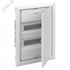 Щит распределительный встраиваемый ЩРв-п-24 пластиковый UK600 с дверью и самозажимными клеммами N/PE (UK624N3)