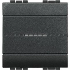 Livinglight. Переключатель аксиальный одноклавишный 10А 250В. Автоматические клеммы. 2 модуля. Цвет Антрацит Livinglight. Переключатель аксиальный одноклавишный 10А 250В. Автоматические клеммы. 2 модуля. Цвет Антрацит