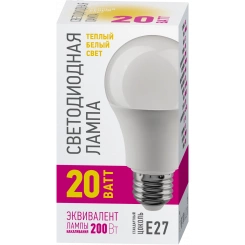 Лампа светодиодная 20вт OLL-A60-20-230-2.7K-E27-PROMO ОНЛАЙТ