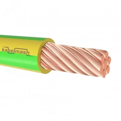 Провод силовой ПуВ 1х50к желто-зеленый ТРТС