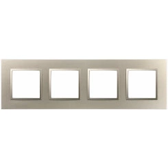 Рамка для розеток и выключателей Elegance 14-5014-04 Classic, на 4 поста, шампань