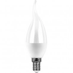 Лампа светодиодная LED 9вт Е14 белый матовая свеча на ветру Лампа светодиодная LED 9вт Е14 белый матовая свеча на ветру