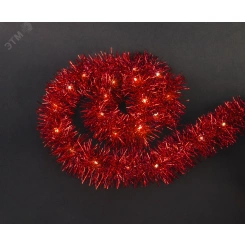 Гирлянда новогодняя светодиодная NGF-D047-01 мишура красная