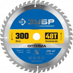 Диск пильный по дереву Оптима, 300 x 30 мм, 48Т, Профессионал Диск пильный по дереву Оптима, 300 x 30 мм, 48Т, Профессионал