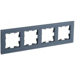 BRITE Рамка 4 поста РУ-4-2-Бр стекло маренго матовый IEK