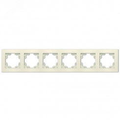 Рамка шестиместная горизонтальная Афина слоновая кость (ivory) Рамка шестиместная горизонтальная Афина слоновая кость (ivory)