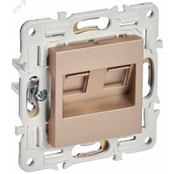 SKANDY Розетка компьютерная двойная RJ45 кат.6 SK-K04Sa песочный IEK