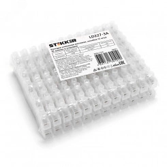 Колодка клеммная винтовая, линейка 12 штук, полиэтилен, Колодка клеммная винтовая, линейка 12 штук, полиэтилен,