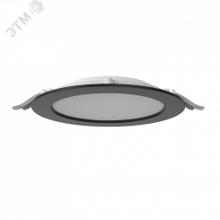 Светильник светодиодный DL-01 Slim 200 мм 40 Вт 3000 К CRI90 221х40 мм IP65/40 RAL9005 черный муар муар с рассеивателем опал, диммируемый по протоколу DALI