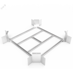 Кабельрост угловой  с R=100 мм крестообразный горизонтальный РУ1КГ.800.200.100.1,5.2