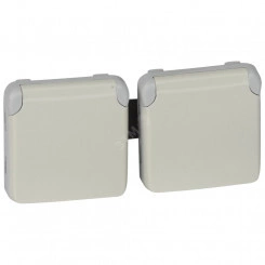 Plexo Розетка 2К+З SCHUKO белая 2п горизонтальная Plexo Розетка 2К+З SCHUKO белая 2п горизонтальная