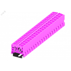 Клемма TB 2-2 на DIN-35, фронт.подключение, сечение 2,5 мм. кв., розовый.