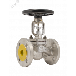 Клапан (Вентиль) запорный сильфонный фланцевый DN25 PN40, сталь нержавеющая