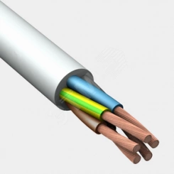 Провод ПВС 4х10+1x10 белый ТРТС