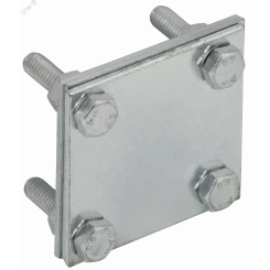 Зажим крестообразный с разделителем полоса-полоса 30мм оцинкованная сталь IEK