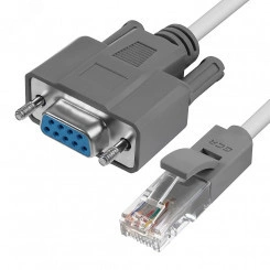 Адаптер-переходник COM RS-232 9F на RJ45, 1 м., серый