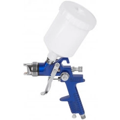 Краскопульт пневматический HVLP с верхним пластиковым бачком 600 мл, быстросъемный соединитель Краскопульт пневматический HVLP с верхним пластиковым бачком 600 мл, быстросъемный соединитель