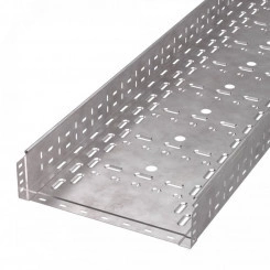 Лоток перфорированный Стандарт INOX (AISI 409) 400х100х3000 (1,0 мм) (6 м/уп)