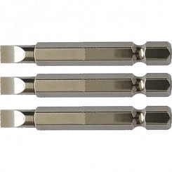 Насадка бита SL0.8x5.5, 50 мм, E-form (MZ), 3 шт. Насадка бита SL0.8x5.5, 50 мм, E-form (MZ), 3 шт.