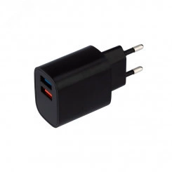 Устройство сетевое зарядное 2 x USB, 5V, 2.4 A, черное, Устройство сетевое зарядное 2 x USB, 5V, 2.4 A, черное,