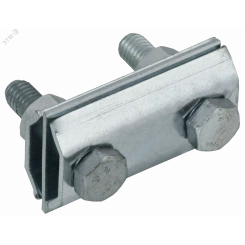 Зажим соединительный двойной сквозной пруток-пруток 8мм оцинкованная сталь HDZ IEK