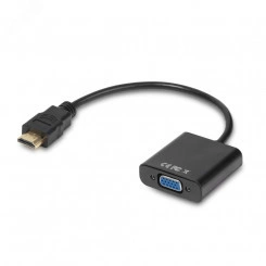 Переходник HDMI 1.4 на VGA, аудио, 0.15 м., черный