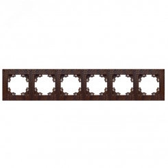 Рамка фактурная 6 постов универсальная UNIVersal Афина венге (еврослот) Рамка фактурная 6 постов универсальная UNIVersal Афина венге (еврослот)